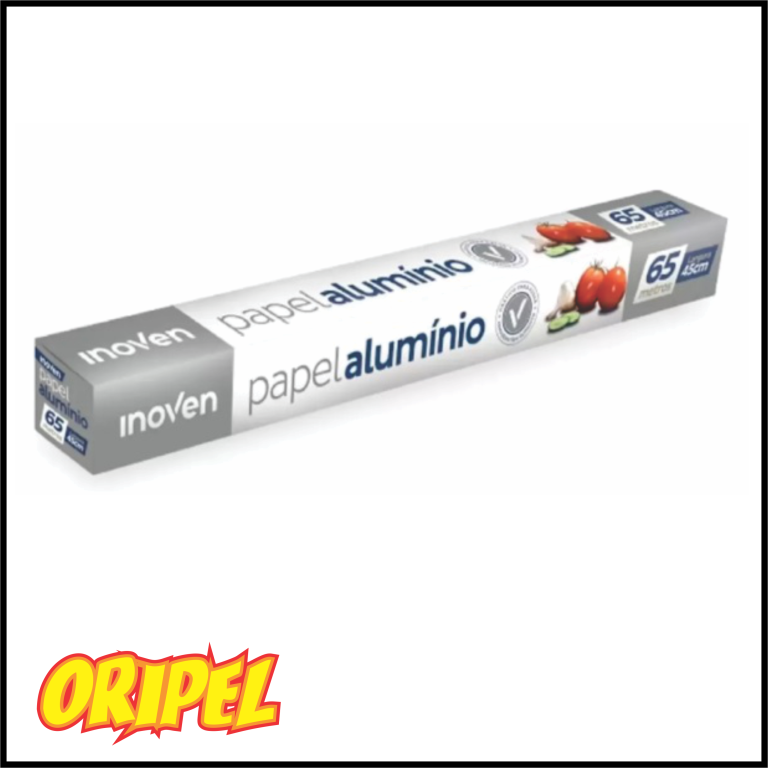 PAPEL ALUMINIO 45CMX65M INOVEN