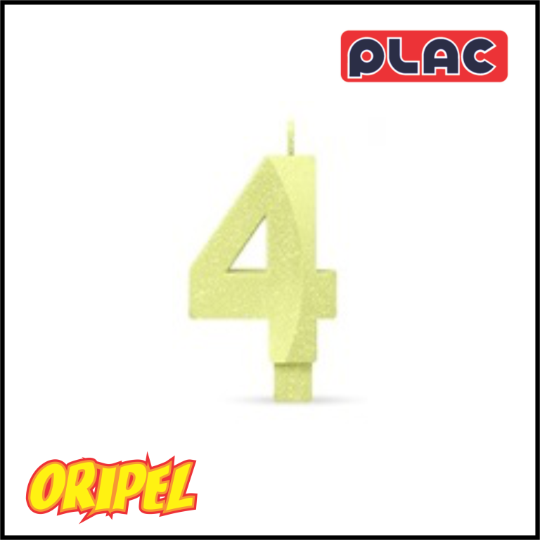 VELA ANIVERSARIO INFINITY CANDY AMARELO/4 PLAC