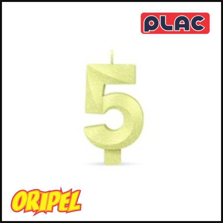 VELA ANIVERSARIO INFINITY CANDY AMARELO/5 PLAC