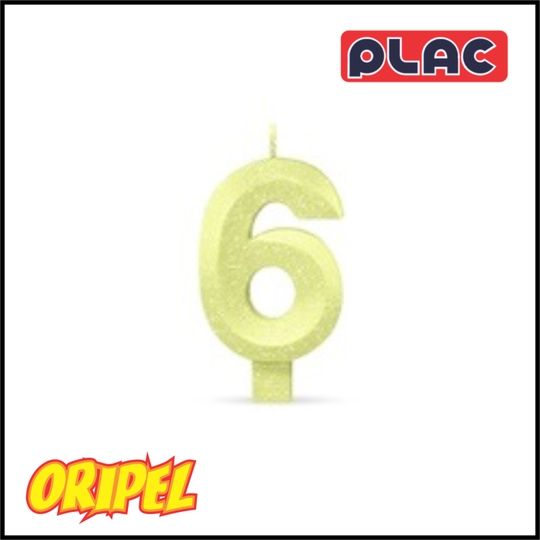 VELA ANIVERSARIO INFINITY CANDY AMARELO/6 PLAC