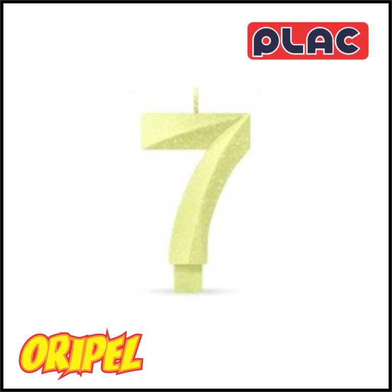 VELA ANIVERSARIO INFINITY CANDY AMARELO/7 PLAC