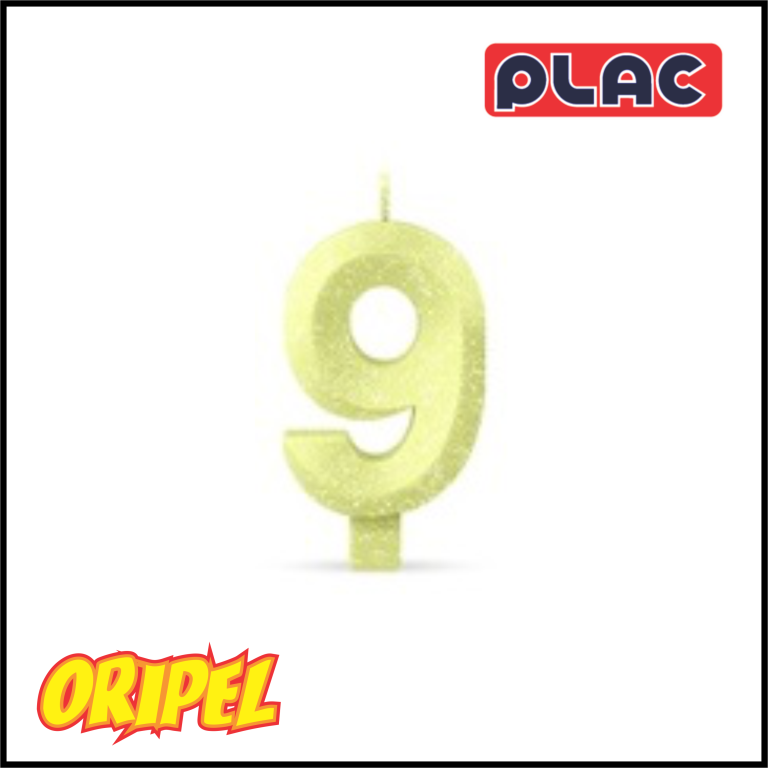 VELA ANIVERSARIO INFINITY CANDY AMARELO/9 PLAC