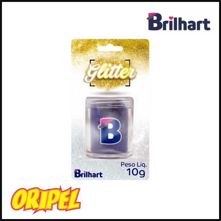 GLITTER COMESTIVEL BLISTER AZUL CANETA BRILHART 10G
