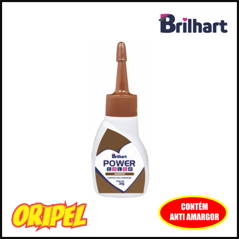 CORANTE GEL POWER COLOR MARROM BRILHART 30G