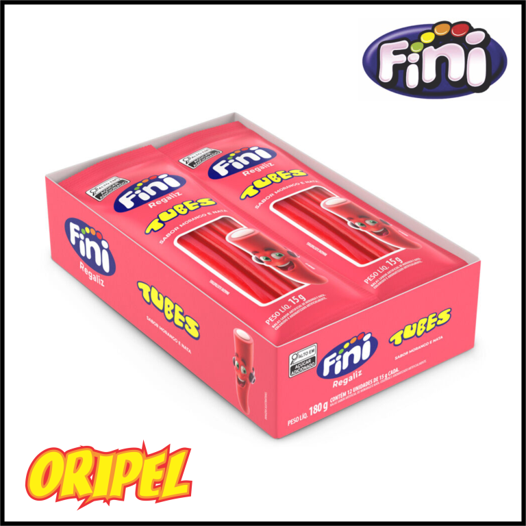 BALA TUBES MORANGO 12X15G FINI