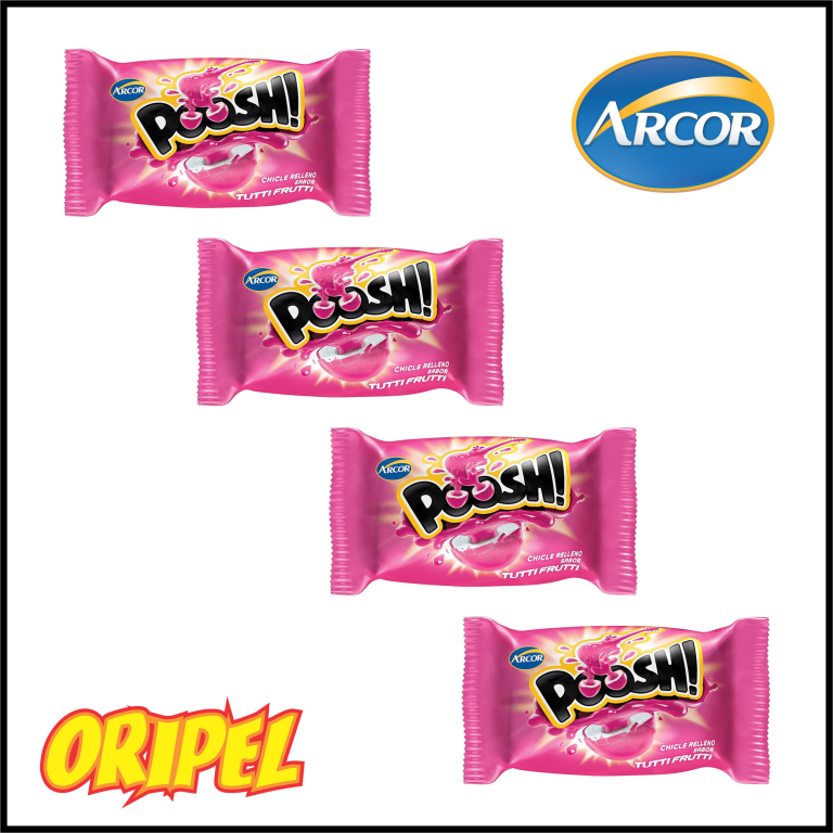 CHICLE POOSH TUTTI FRUTTI ARCOR 40UN/200G