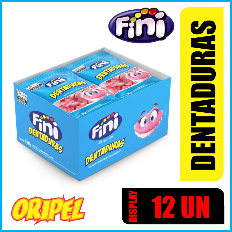 BALA GELATINA DENTADURAS 12X15G FINI
