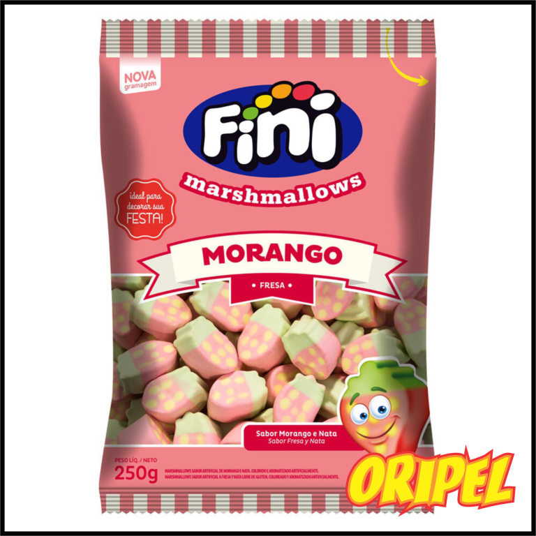 MARSHMALLOW MORANGO FINI 250G
