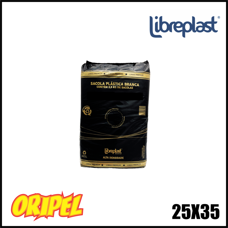 SACOLA PREMIUM 25X35X53,5 BC/FD LIBREPLAST 2,5KG / ± 950UN