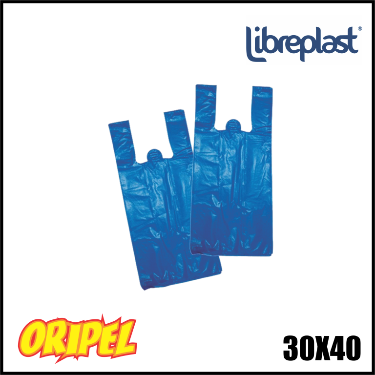 SACOLA BIO BLUE STAR 30X40X3,0/FD LIBREPLAST 500 UN