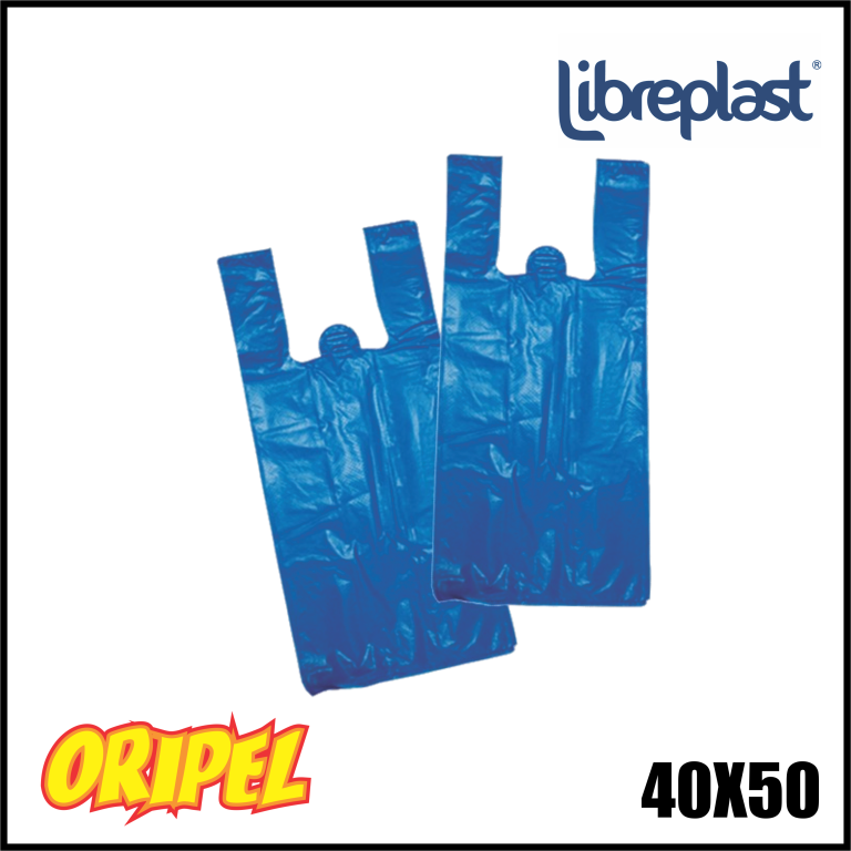 SACOLA BIO BLUE STAR 40X50X3,0/FD LIBREPLAST 500 UN