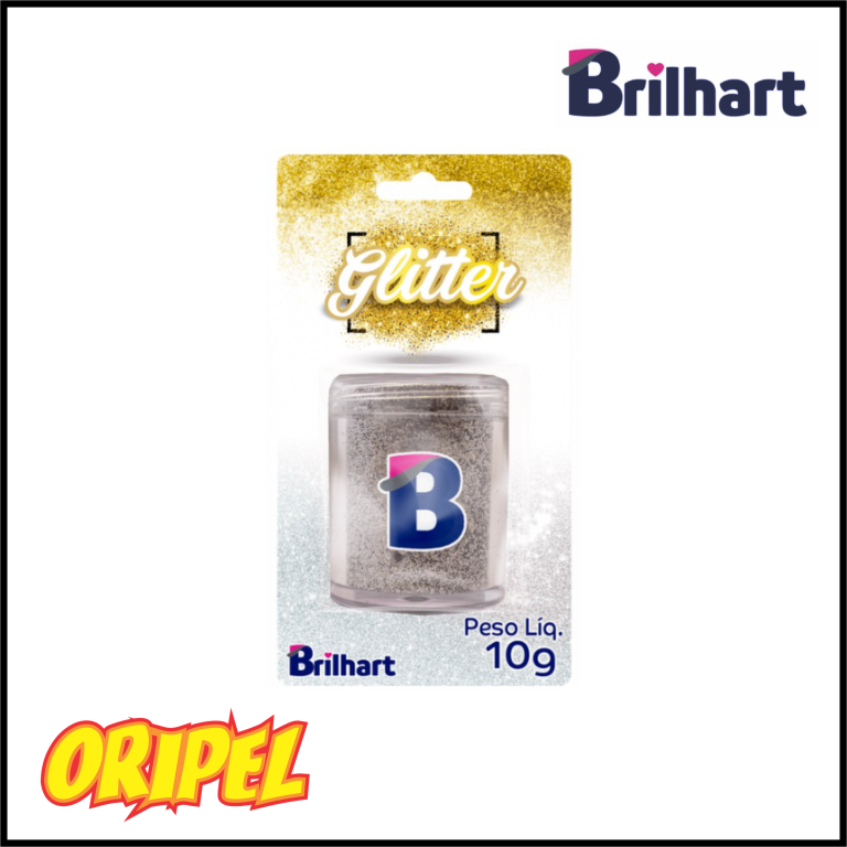 GLITTER COMESTIVEL BLISTER PRATA BRILHART 10G