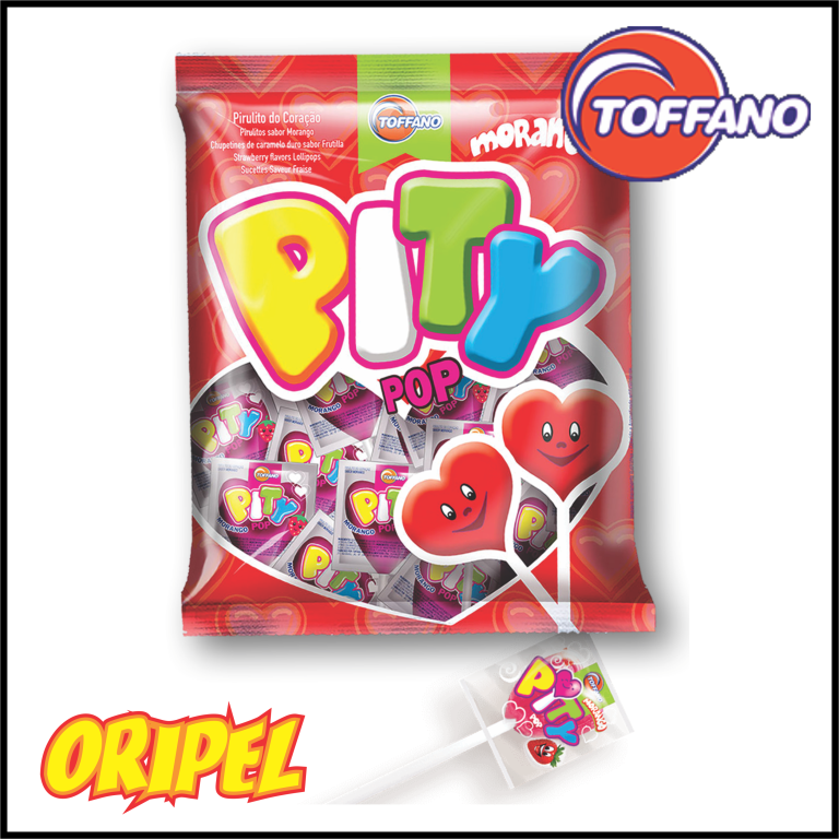 PIRULITO PITY MORANGO TOFFANO 50UN/200G