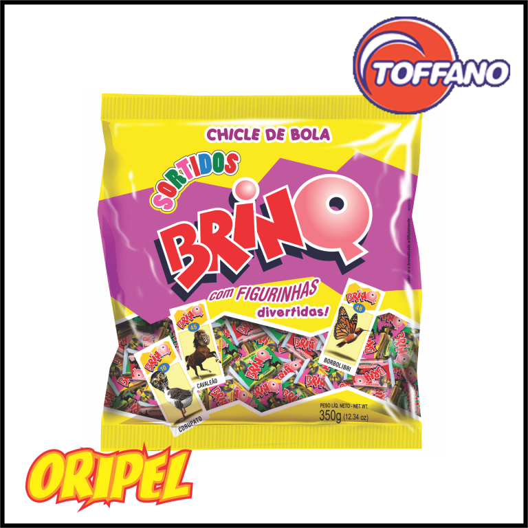 CHICLE BOLA BRINQ-BICHOS SORTIDO TOFFANO 350G/100UN
