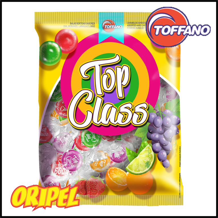 BALA TOP CLASS SORTIDAS TOFFANO 120UN/600G