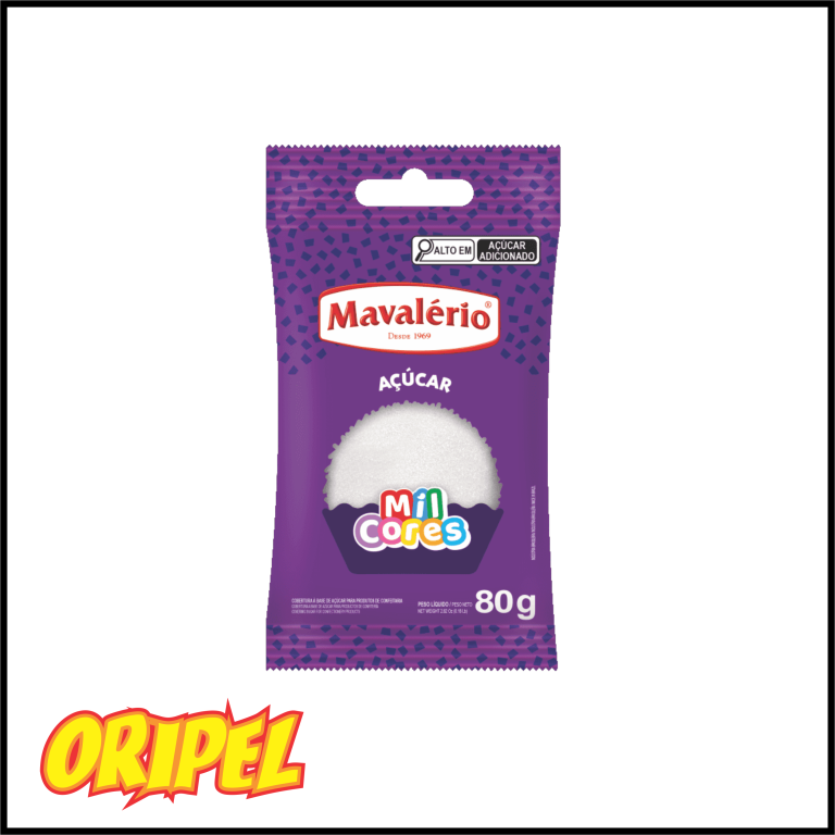 AÇUCAR COLORIDO BRANCO MIL CORES MAVALERIO 80G