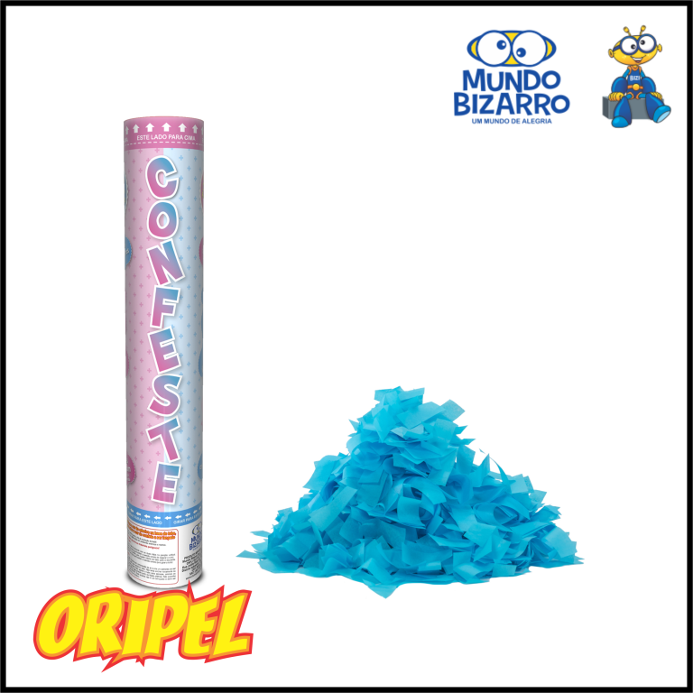 CONFESTE CREPOM 30CM CHA REVELAÇÃO AZUL MUNDO BIZARRO