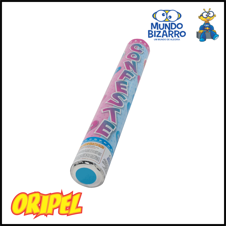 CONFESTE CREPOM 30CM CHA REVELAÇÃO AZUL MUNDO BIZARRO