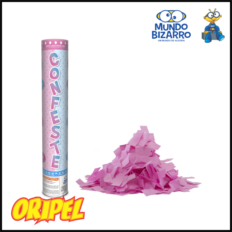 CONFESTE CREPOM 30CM CHA REVELAÇÃO ROSA MUNDO BIZARRO