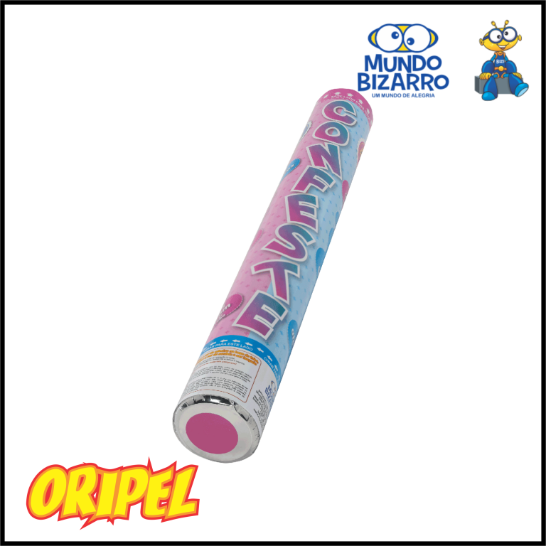CONFESTE CREPOM 30CM CHA REVELAÇÃO ROSA MUNDO BIZARRO