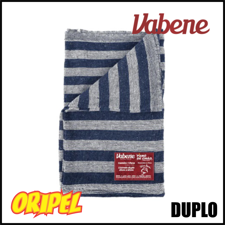 PANO CHÃO LISTRADO DUPLO 40X65CM VABENE