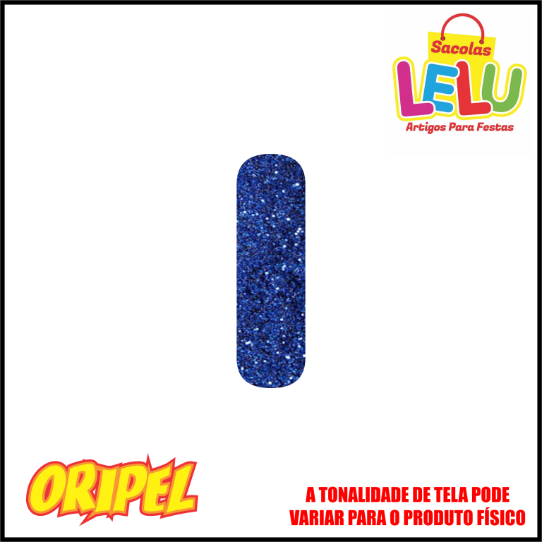 LETRA EVA GLITER AZUL ESCURO/I 11,5CM LELU SACOLAS