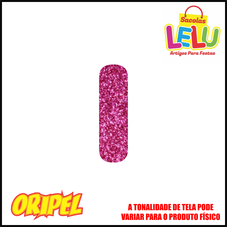 LETRA EVA GLITER ROSA PINK/I 11,5CM LELU SACOLAS