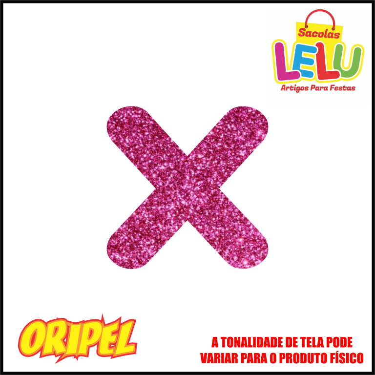 LETRA EVA GLITER ROSA/X 11,5CM LELU SACOLAS