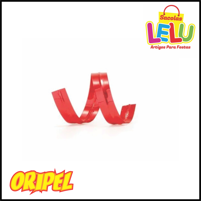 FECHO PRATICO METALIZADO VERMELHO 4MMX10CM LELU SACOLAS 100 UN
