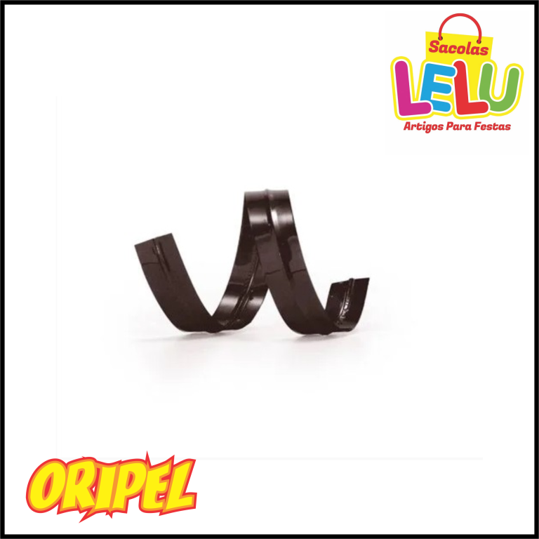 FECHO PRATICO METALIZADO PRETO 4MMX10CM LELU SACOLAS 100 UN