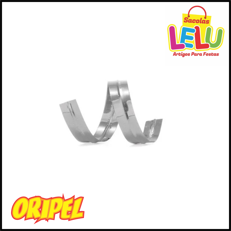 FECHO PRATICO METALIZADO PRATA 4MMX10CM LELU SACOLAS 100 UN
