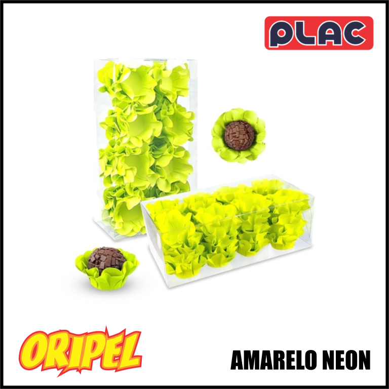 FORMINHA P/DOCES CAMELIA NEON/AMARELO PLAC 40UN