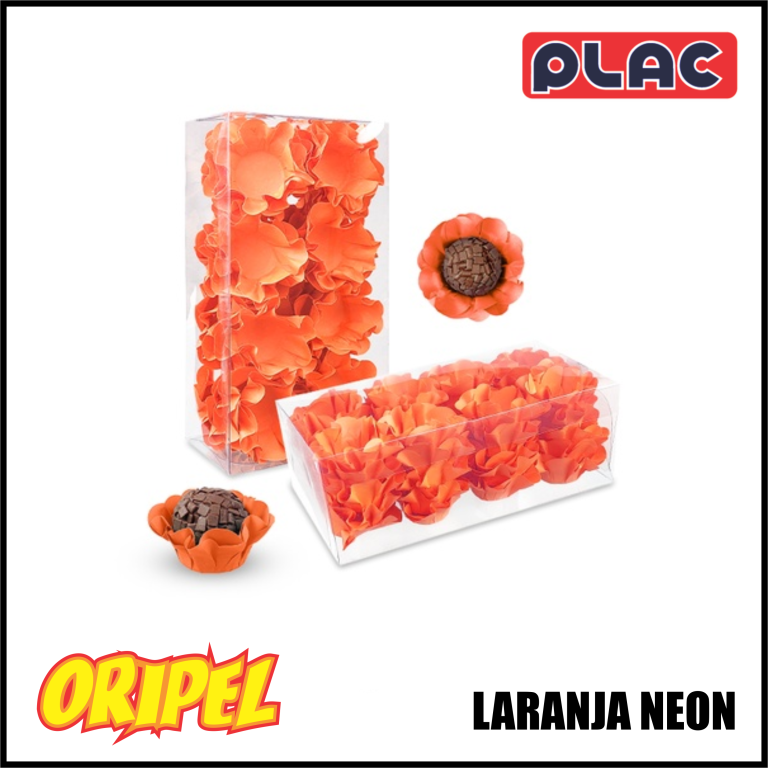 FORMINHA P/DOCES CAMELIA NEON/LARANJA PLAC 40UN