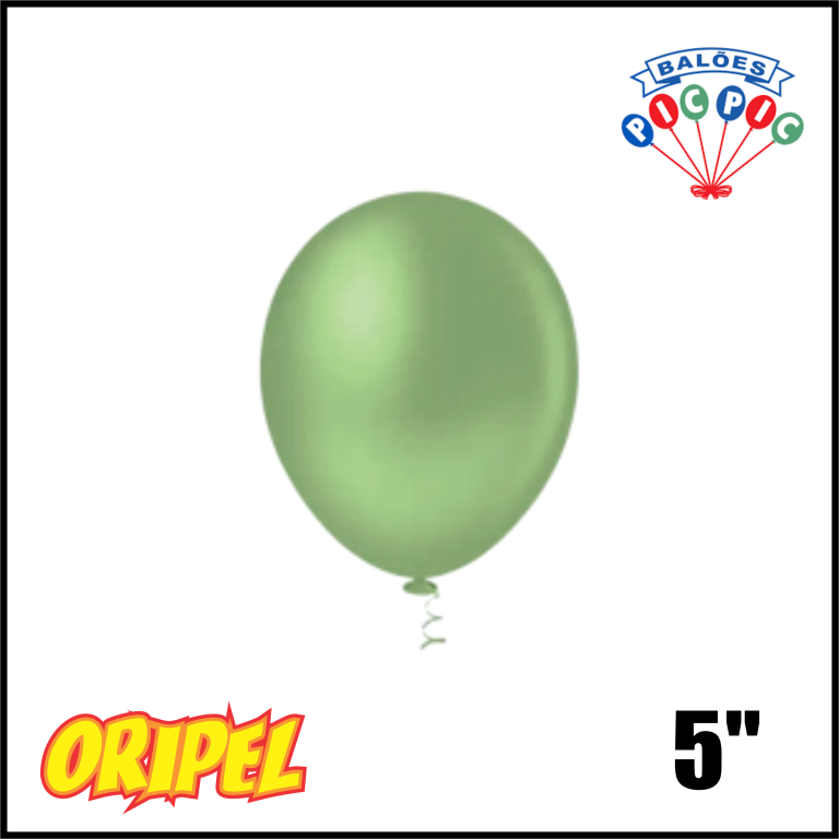 BALÃO REDONDO LISO 5'' VERDE OLIVA PIC PIC 50 UN