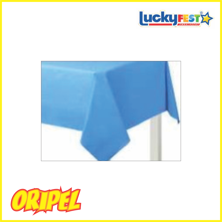 TOALHA MESA PEROLADA LISA AZUL CLARO 80X80CM LUCKYFEST 10 UN