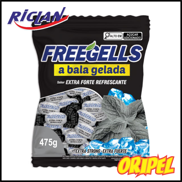 BALA REFRESCANTE EXTRA FORTE FREEGELLS ±115UN/475G