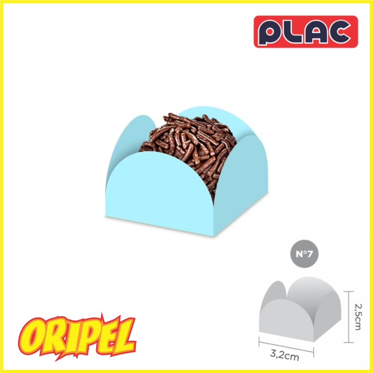 FORMINHA 4 PETALAS Nº7 AZUL CANDY PLAC 50 UN