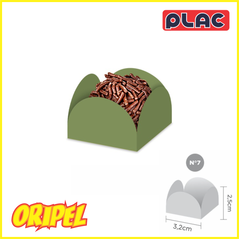 FORMINHA 4 PETALAS Nº7 VERDE PISTACHE PLAC 50 UN