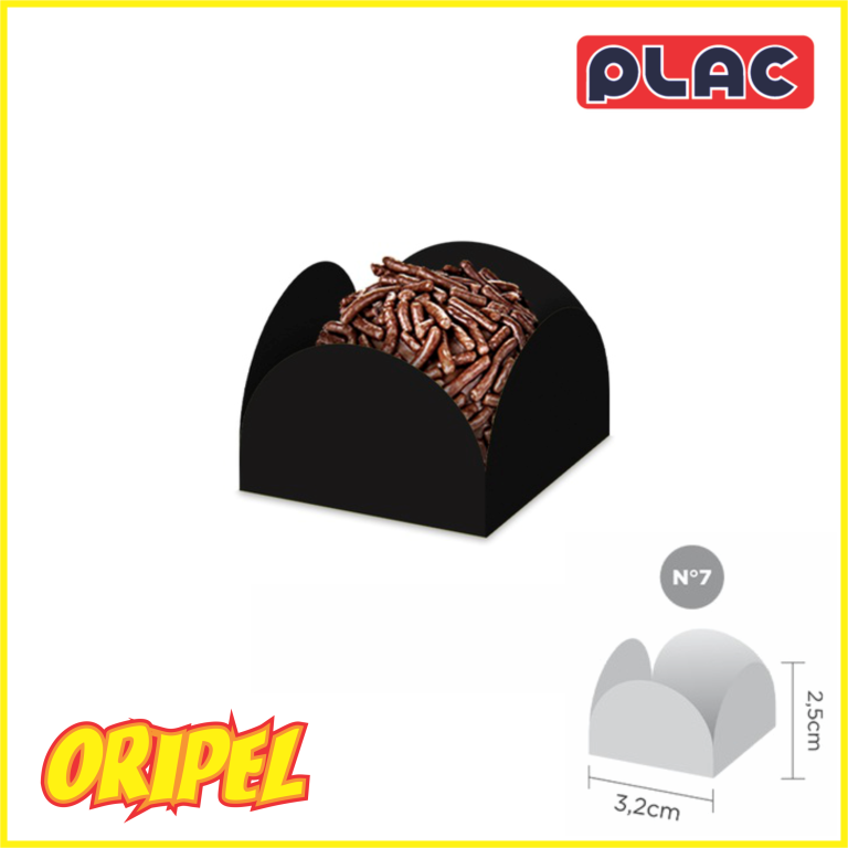 FORMINHA 4 PETALAS Nº7 PRETO PLAC 50 UN
