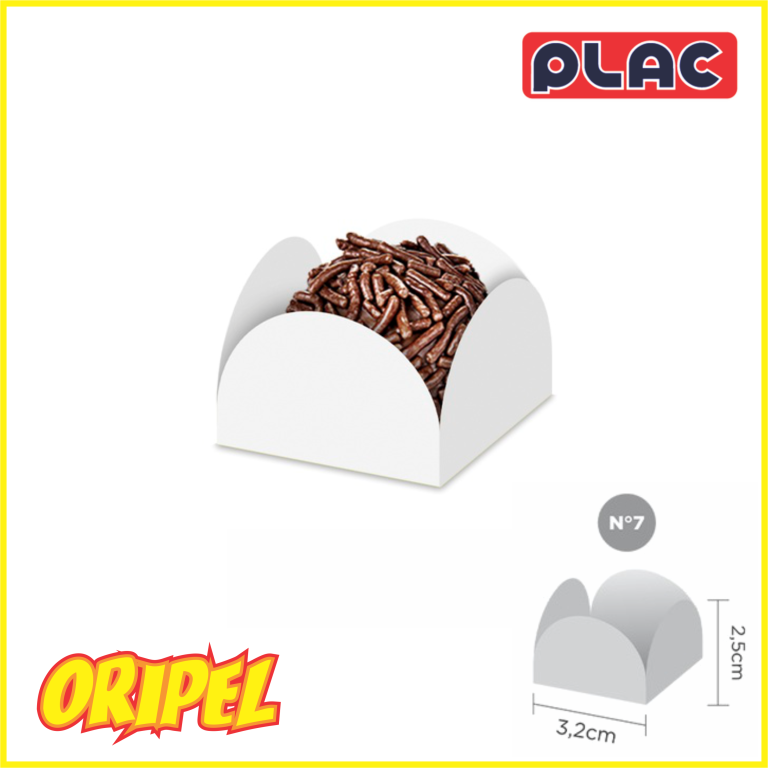 FORMINHA 4 PETALAS Nº7 BRANCO PLAC 50 UN