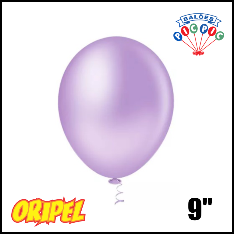 BALÃO REDONDO LISO 9'' MALVA GRANFESTA PIC PIC 50 UN