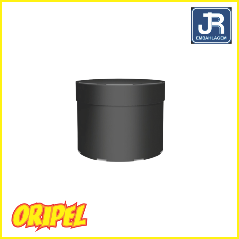 CAIXA REDONDA PRETO P/MM301 15,5X15,5X12CM JR EMBAHLAGEM