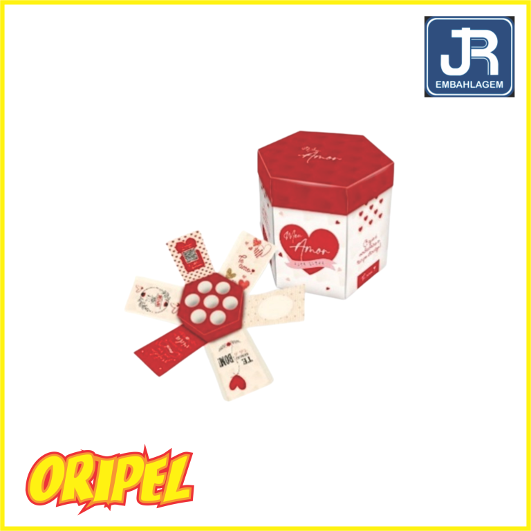 CAIXA SURPRESA BERÇO 7 DOCES MEU AMOR/EX4 14,4X14,5X13CM JR EMBAHLAGEM