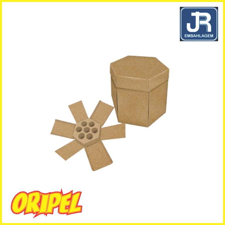 CAIXA SURPRESA BERÇO 7 DOCES KRAFT/EX3 14,4X14,5X13CM JR EMBAHLAGEM