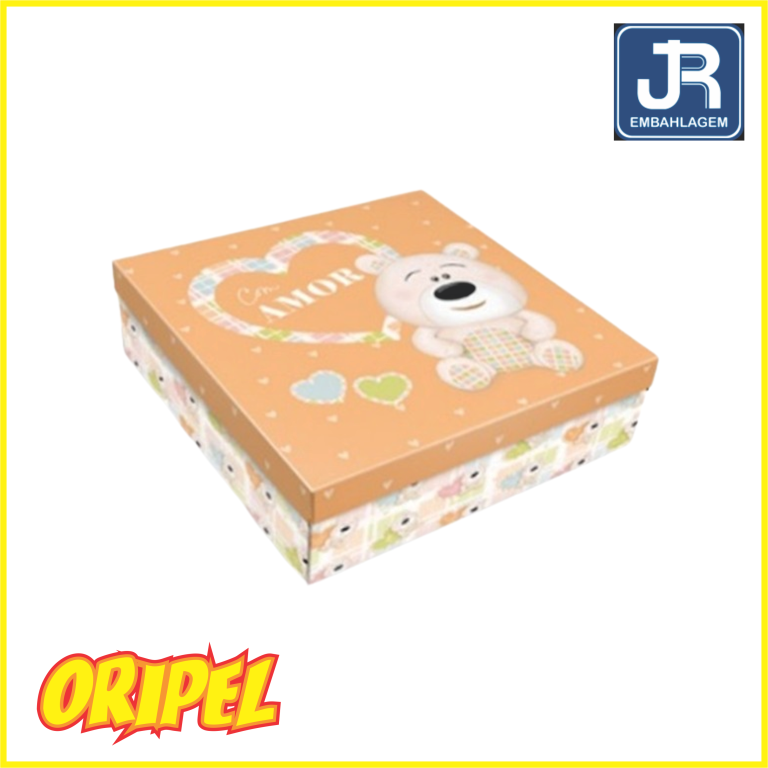 CAIXA PRESENTE URSO UR11/21X21X8,5CM JR EMBAHLAGEM