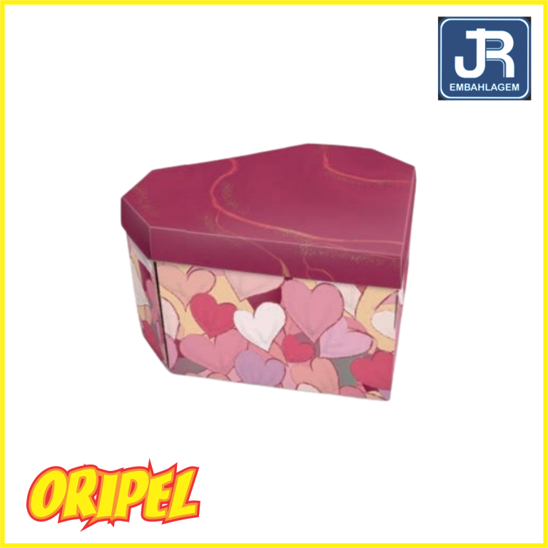 CAIXA CORAÇÃO HEARTS P/MM218 20X18X10CM JR EMBAHLAGEM
