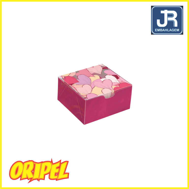 CAIXA 4 DOCES HEARTS MM220/8X7,5X4CM JR EMBAHLAGEM