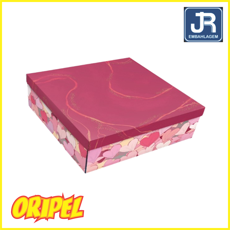 CAIXA PRESENTE HEARTS MM211/21X21X8,5CM JR EMBAHLAGEM