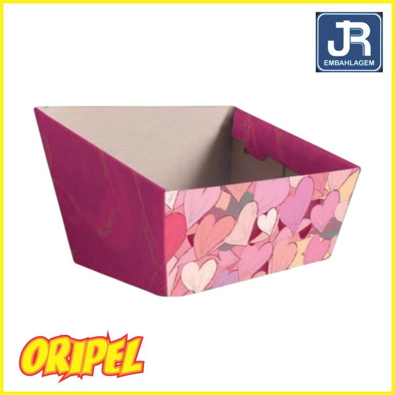 CESTA TRAPEZIO/G 25X19X12CM HEARTS/MM216 JR EMBAHLAGEM