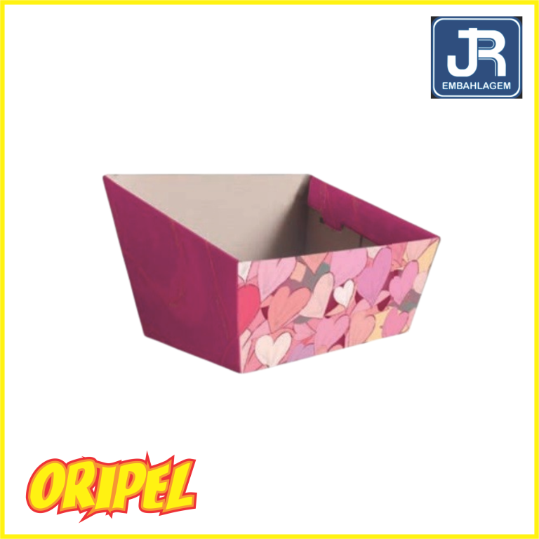 CESTA TRAPEZIO/M 17X12,5X8CM HEARTS/MM215 JR EMBAHLAGEM